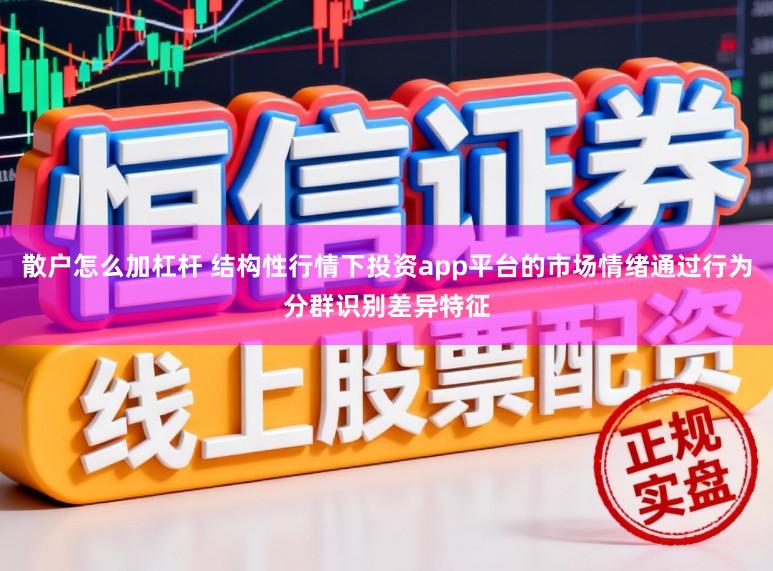 散户怎么加杠杆 结构性行情下投资app平台的市场情绪通过行为分群识别差异特征
