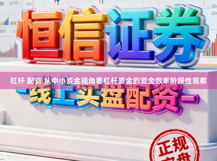 杠杆 配资 从中小资金视角看杠杆资金的资金效率阶段性观察